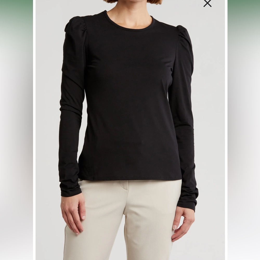 Rebecca Taylor Ruched Long Sleeve Top, Size M, NWT